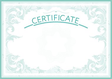 Yatay sertifika tasarım şablonu