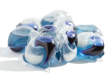 Çamaşır yıkamak için mavi jel tozu, sıvı deterjan