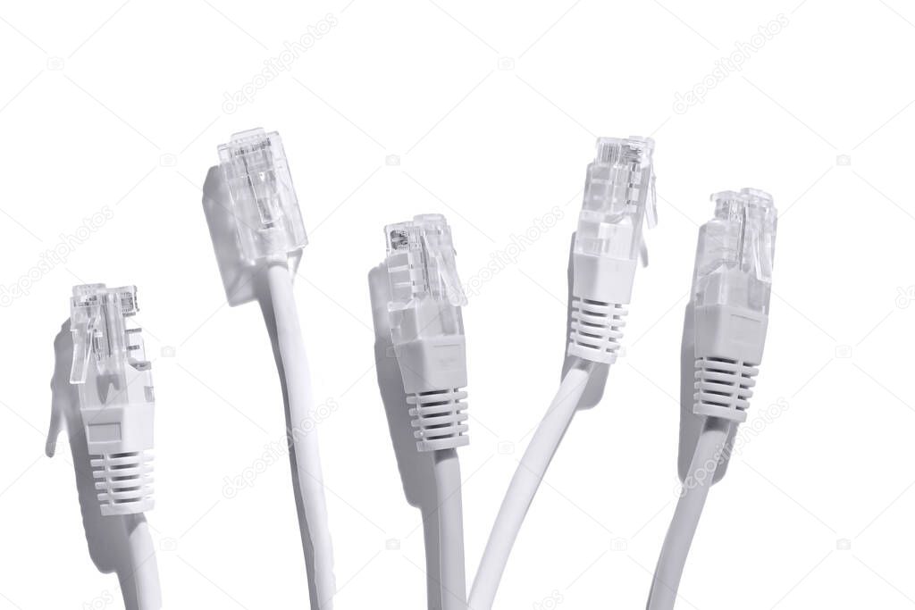 Internet connector on a white background. Internet and telecommunications