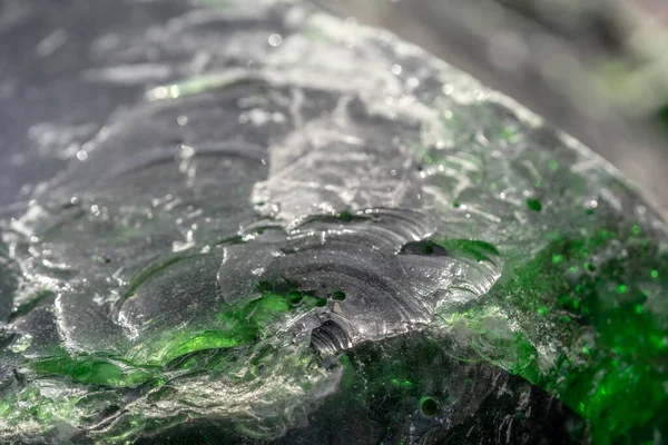 Pierre Royrody Vert Semblable Verre Transparent Vert — Photo