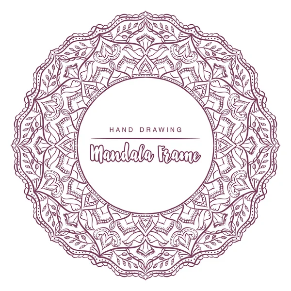 Mandala vectoriel pour la coloration avec des éléments décoratifs floraux . — Image vectorielle