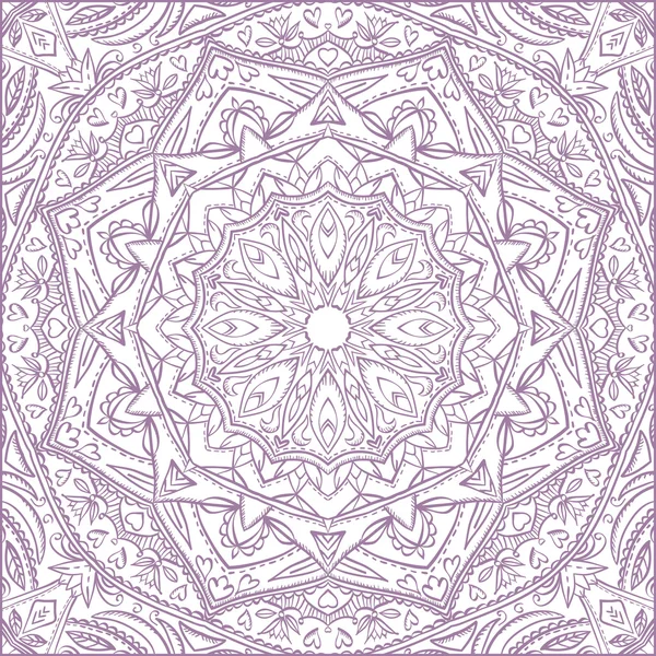 Vector mandala för färgläggning med blommig dekorativa element. Pat — Stock vektor