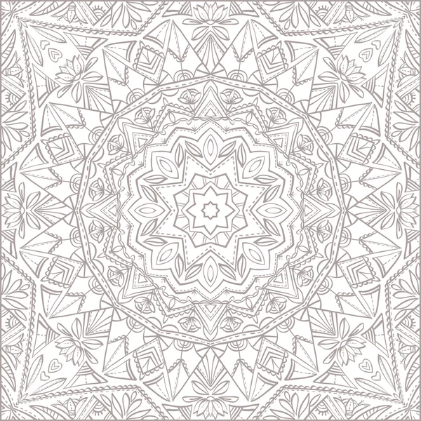 Mandala vectorial para colorear con elementos decorativos florales. Pat. — Archivo Imágenes Vectoriales