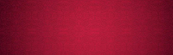 花の赤いバナー 挨拶のバナー 水平休日の背景 ヘッダー ポスター カード ウェブサイト ベクターイラスト — ストックベクタ