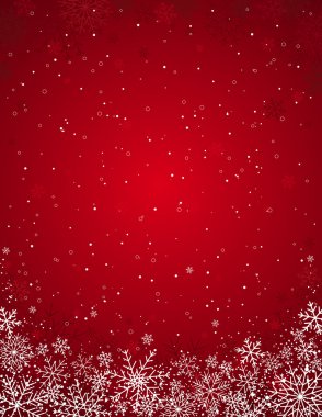 Kırmızı Noel Arkaplanı, vektör illüstrasyonu