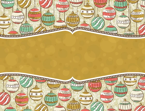 Background with christmas balls, vector — Stock Vector