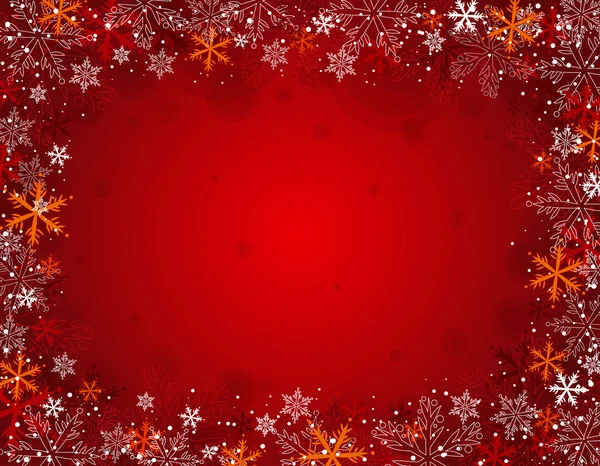 Red christmas background, vector — Stock Vector