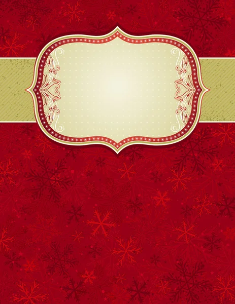 Red christmas background, vector — Stock Vector
