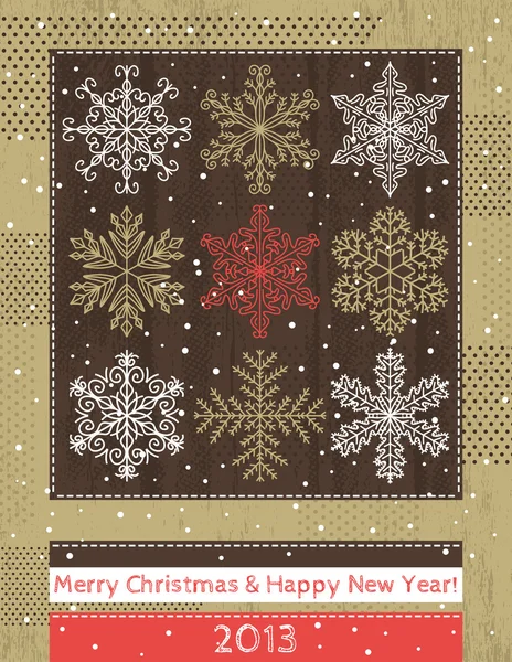 Christmas background with snowflakes, vector — Stock Vector