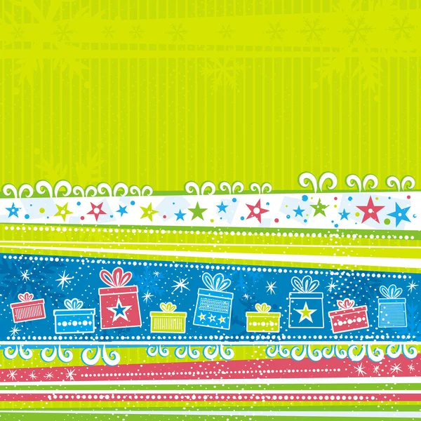 彩色圣诞贺卡、 矢量 — 图库矢量图片
