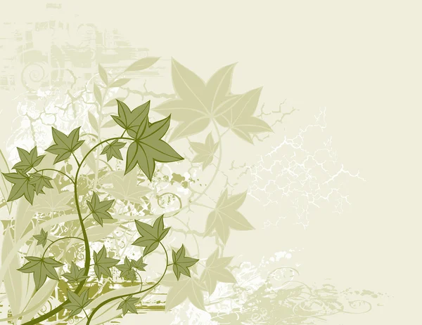 Moderne vector groene achtergrond met veel bladeren — Stockvector