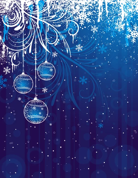 ブルー クリスマスの背景、ベクトル — ストックベクタ