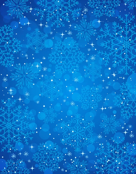 Fondo azul de Navidad, vector — Vector de stock