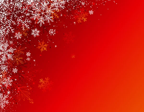 Sfondo rosso di Natale, vettore — Vettoriale Stock