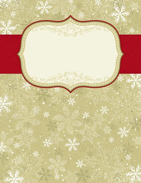 ベージュのクリスマスの背景、ベクトル — ストックベクタ