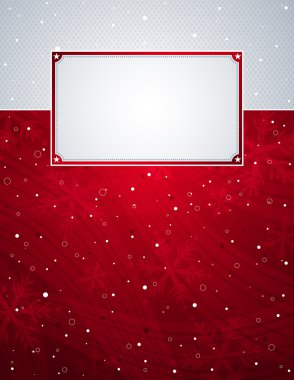 kar taneleri, vektör çizim ile kırmızı Noel arka plan
