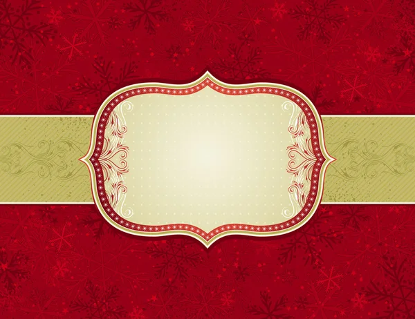 Fondo rojo de Navidad — Vector de stock