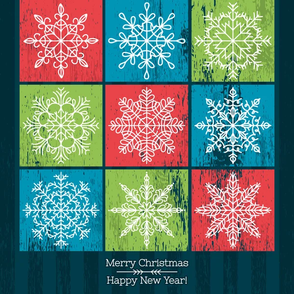 Christmas background with snowflakes, vector — Stock Vector