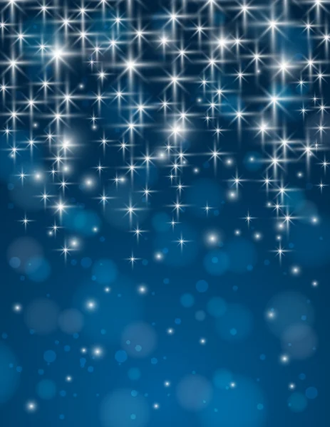 Noel mavi arka plan parlak yıldız, vektör