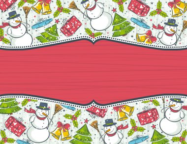 Grunge arka plan christmas elemanları ile vektör