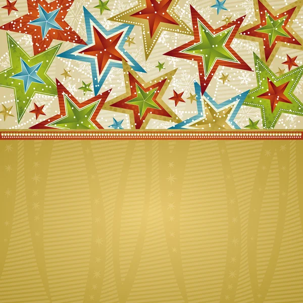 Christmas background with stars, vector illustration — Stock Vector