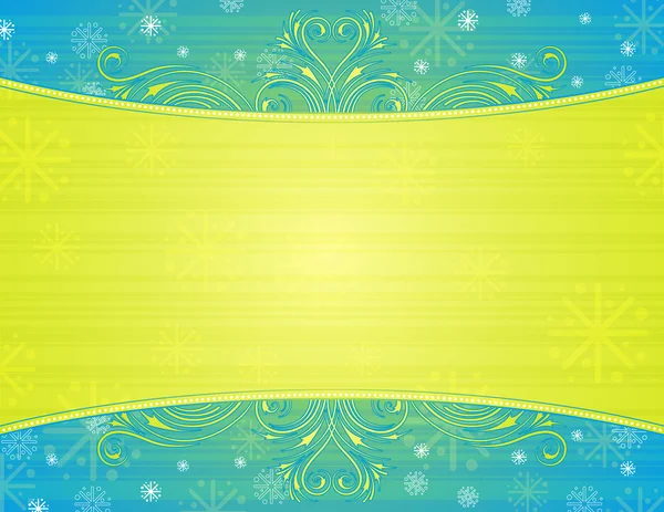 Fond vert avec ornements décoratifs — Image vectorielle