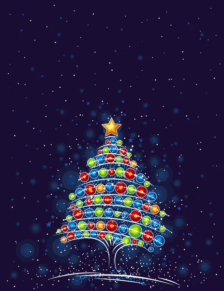 Arbre de Noël, vecteur — Image vectorielle