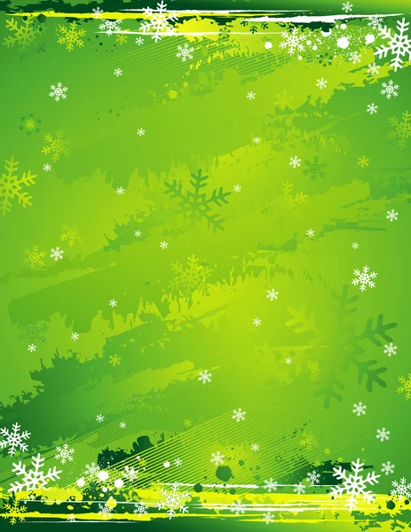 緑のクリスマスの背景ベクトル図 — ストックベクタ