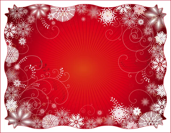 Red christmas background,vector illustration — Stock Vector