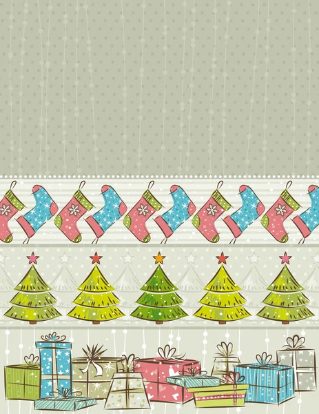 颜色与背景的圣诞礼物矢量 — 图库矢量图片