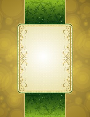 Altın christmas arka plan, vektör çizim