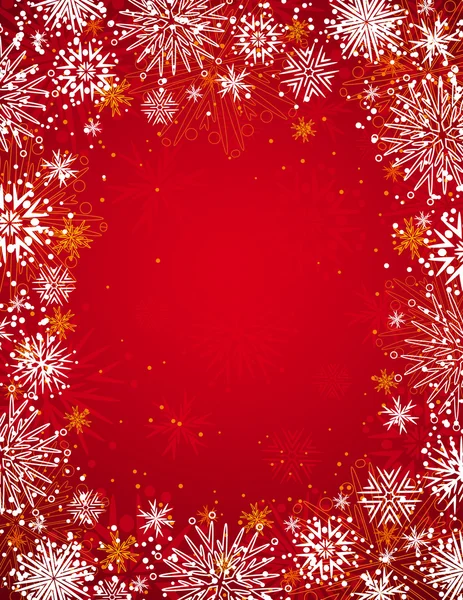 Red christmas background, vector — Stock Vector