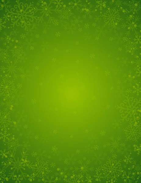 arka plan çerçevesinde kar taneleri ile yeşil, vektör