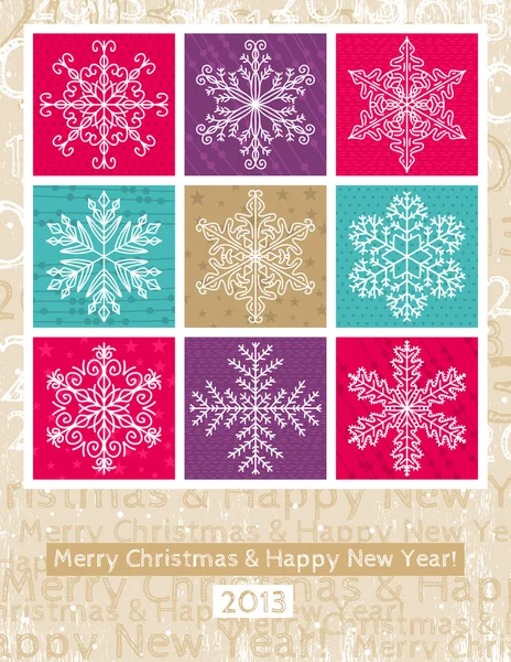 Christmas background with snowflakes, vector — Stock Vector