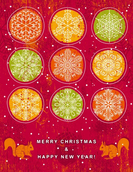 Christmas background with snowflakes, vector — Stock Vector