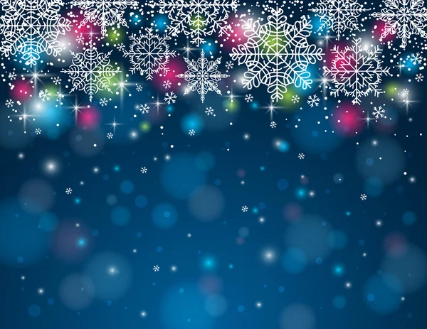 Blue background with snowflakes, vector — Stock Vector