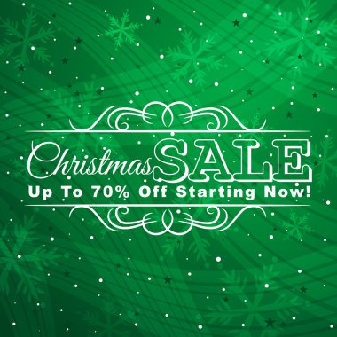 Noel arka plan etiketi Satılık yeşil, vektör