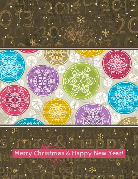 Christmas background with snowflakes, vector — Stock Vector