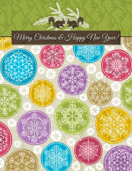 Christmas background with snowflakes, vector — Stock Vector