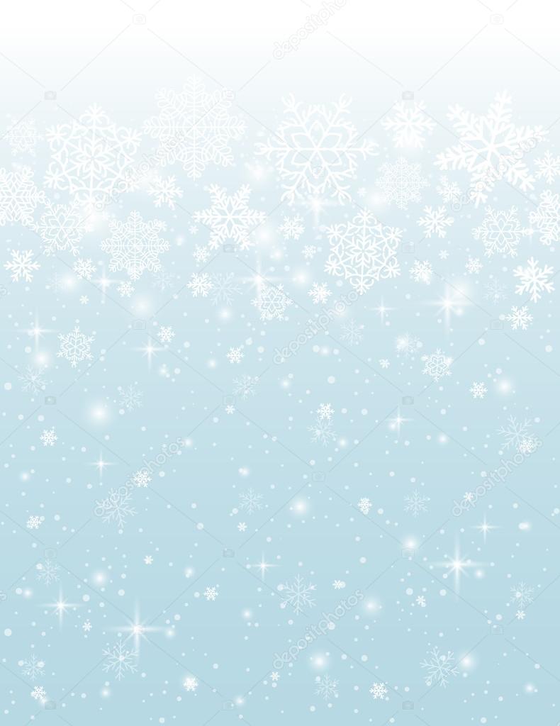 blue background with snowflakes, vector 