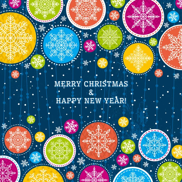 Christmas background with snowflakes, vector — Stock Vector