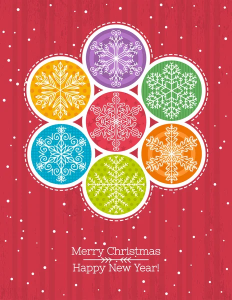 Christmas background with snowflakes, vector — Stock Vector