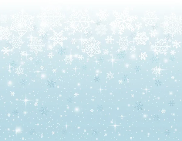 蓝色的背景与雪花、 矢量 — 图库矢量图片
