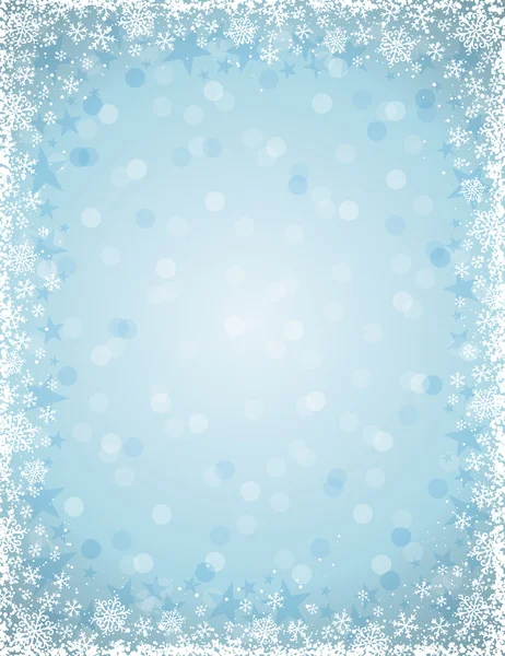 mavi arka plan ile kar taneleri çerçevesinde, vektör 