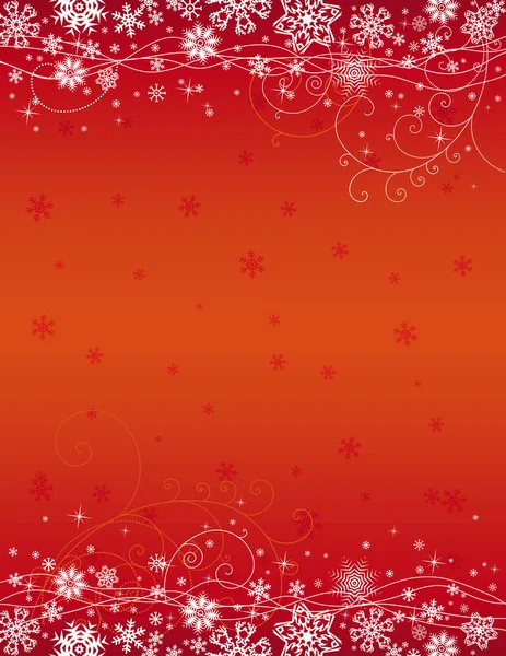 Red christmas background, vector illustration — Stock Vector