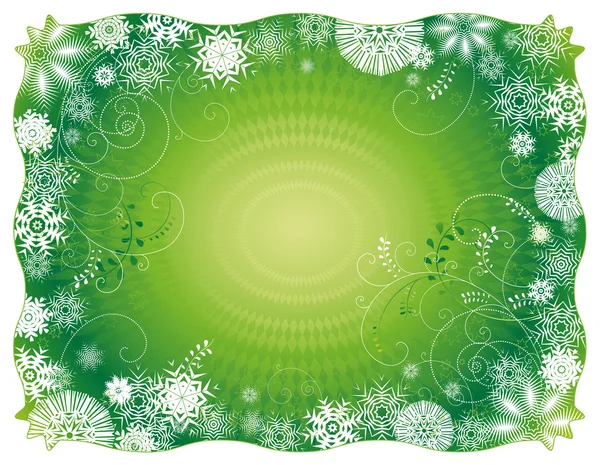 Fondo de Navidad verde, ilustración vectorial — Vector de stock