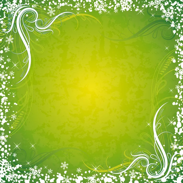 Fondo de Navidad verde, vector — Vector de stock