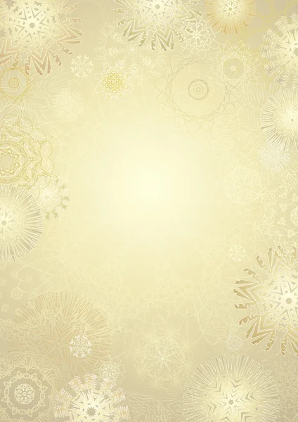 Золотой рождественский фон, векторная иллюстрация — стоковый вектор