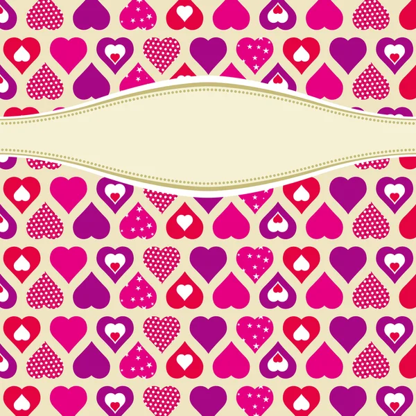 ピンクのバレンタインの背景、ベクトル — ストックベクタ