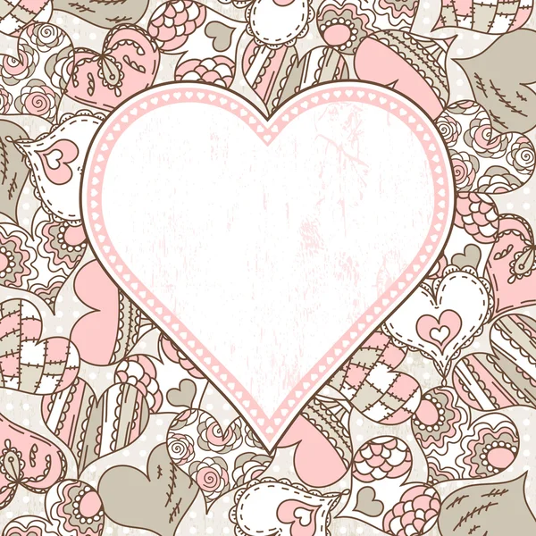 Valentine background with color hearts — Stock Vector